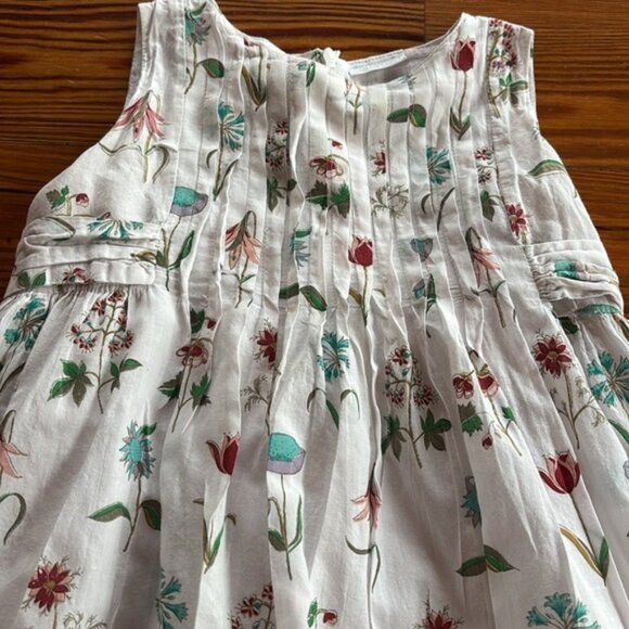 Little Handprint Girls Dress 100% Cotton With Cotton Gauze Lining Size 4 Y - Picture 2 of 10
